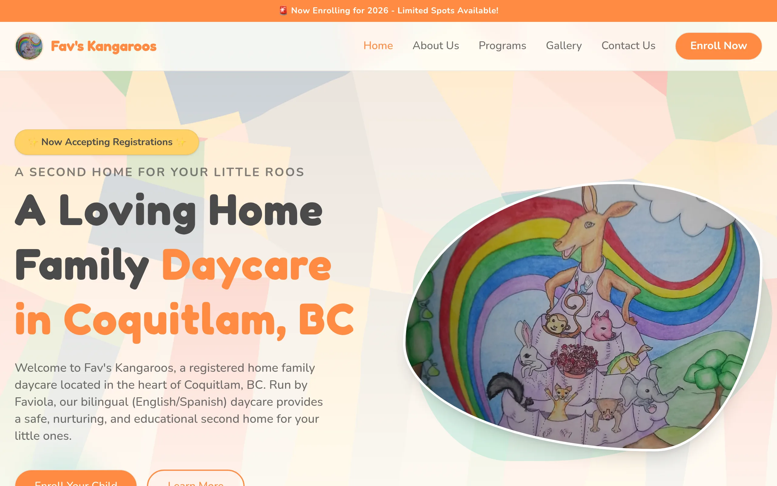 Fav's Kangaroos website — built by Beelong Media