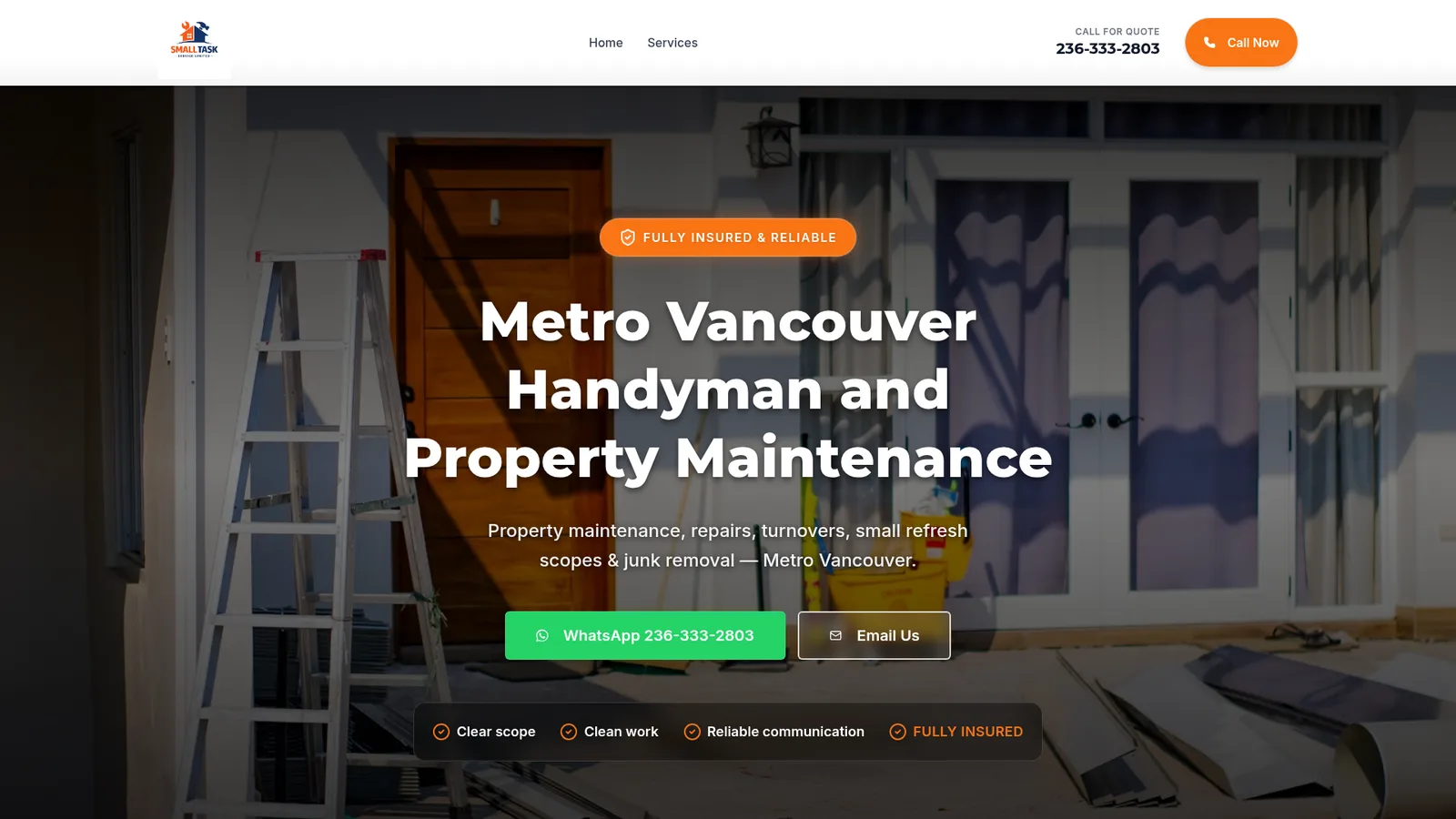 Small Task Service Ltd. website screenshot