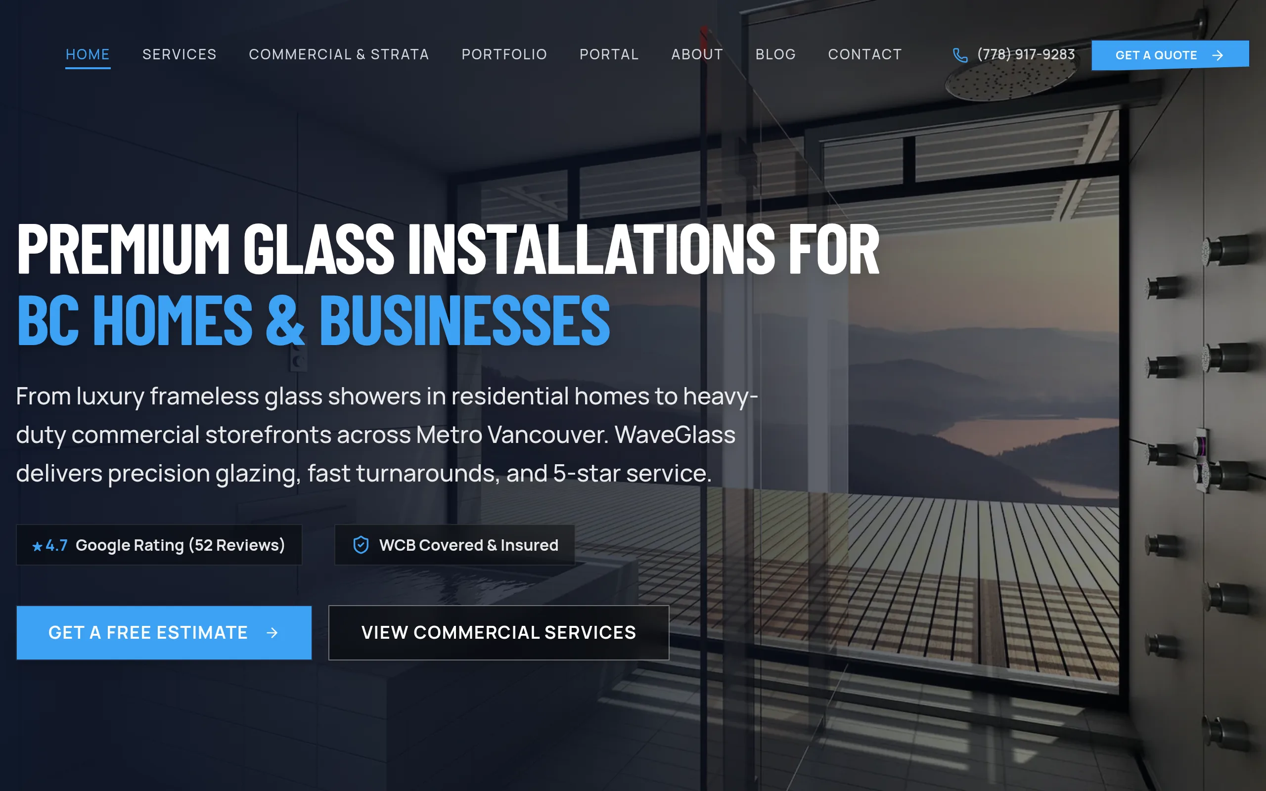 WaveGlass website — built by Beelong Media